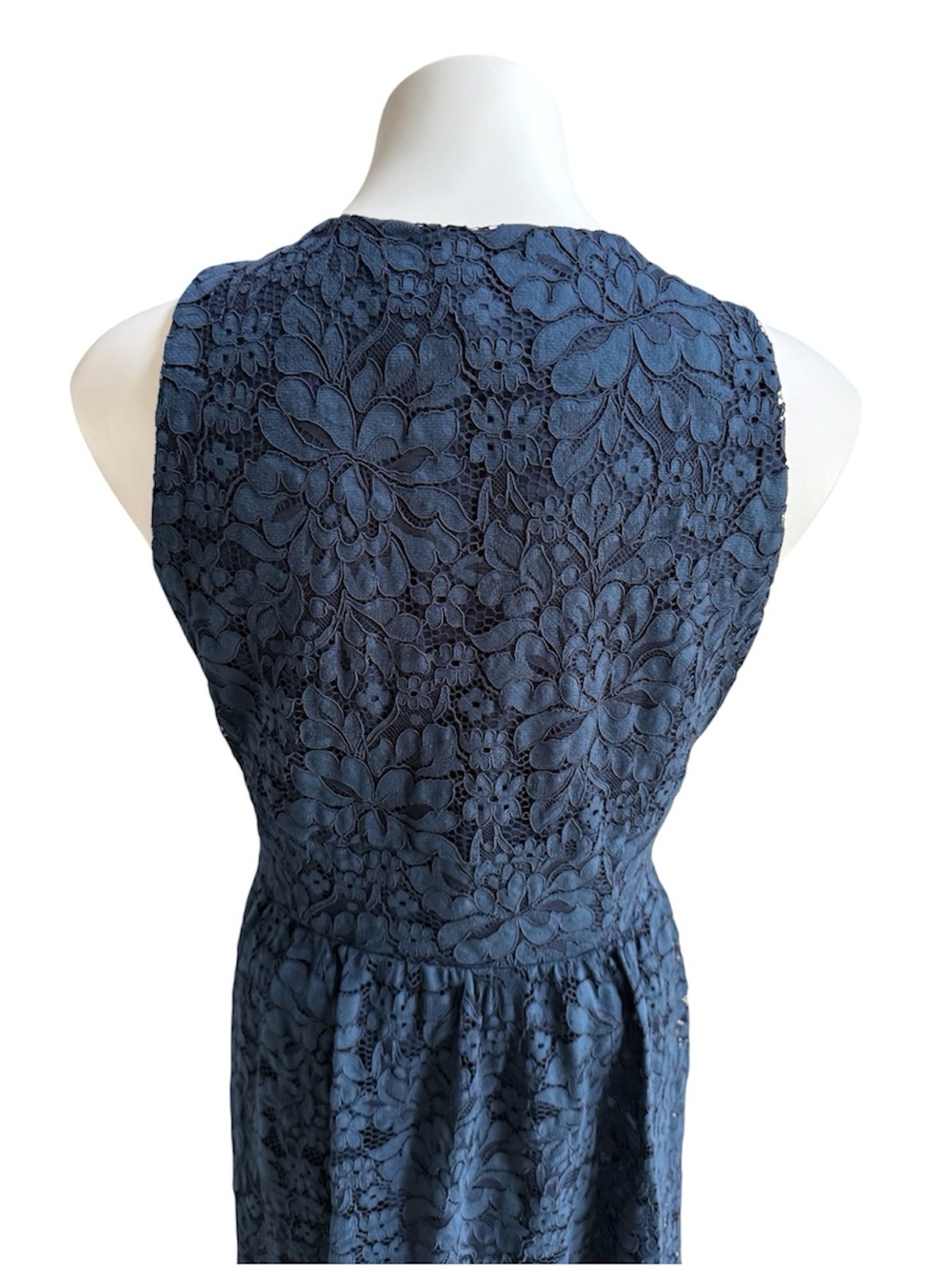 Boden Lace Plunge Neck Panel Dress Navy Size 6 NWT - Picture 9 of 14